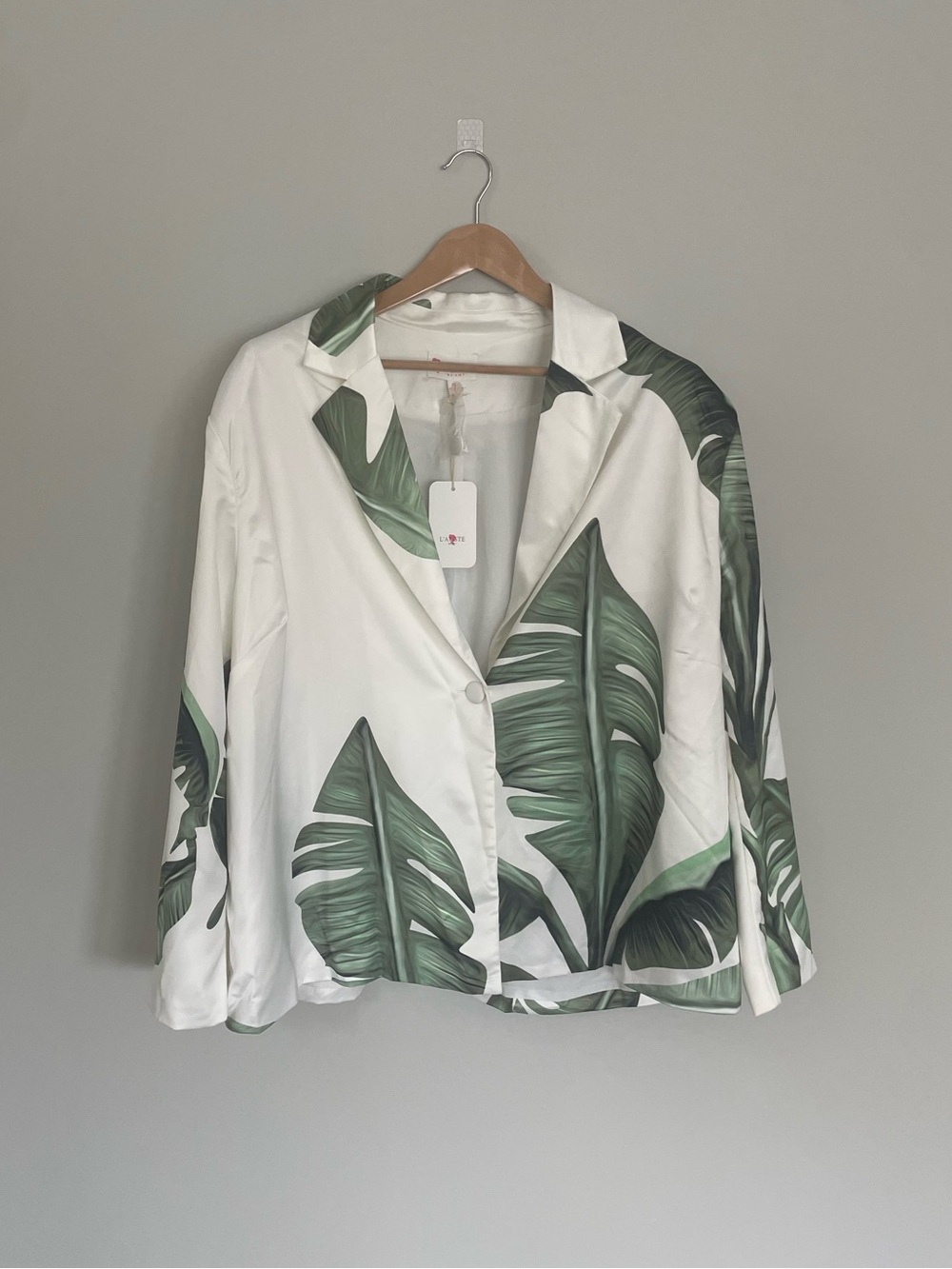 3pc Set L'ATISTE by Amy NWT Greenleaf Pant Set Tropical Leaf SIZE 2X - Picture 9 of 16